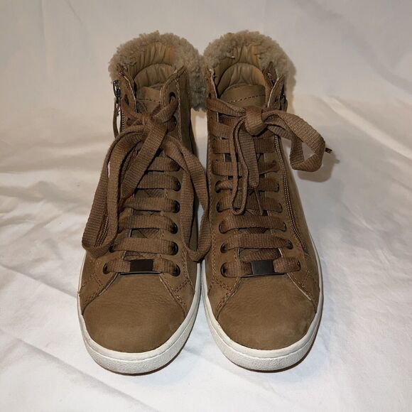 UGG Womens Size 8M Brown Leather Laces Zip Fashion Ankle Boots Bootie - Picture 2 of 8